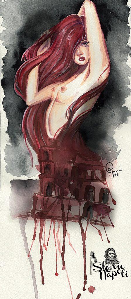 Il fantasma di Palazzo Donn'Anna nel magnifico disegno della nostra Laura Capuano