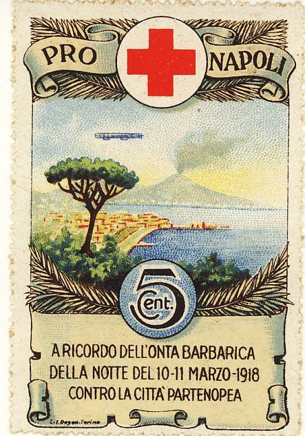 Bombardamento di Napoli francobollo