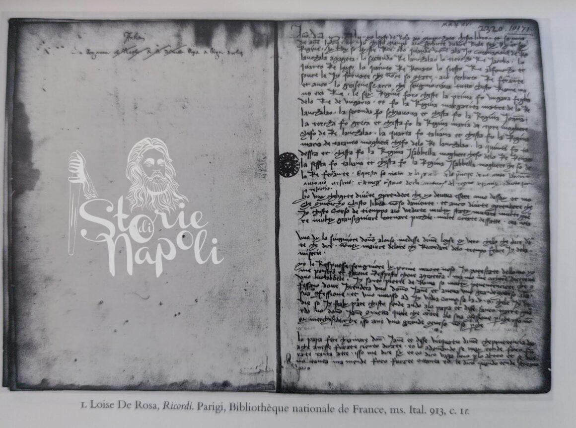 Vittorio Formentin Loise de Rosa manoscritto