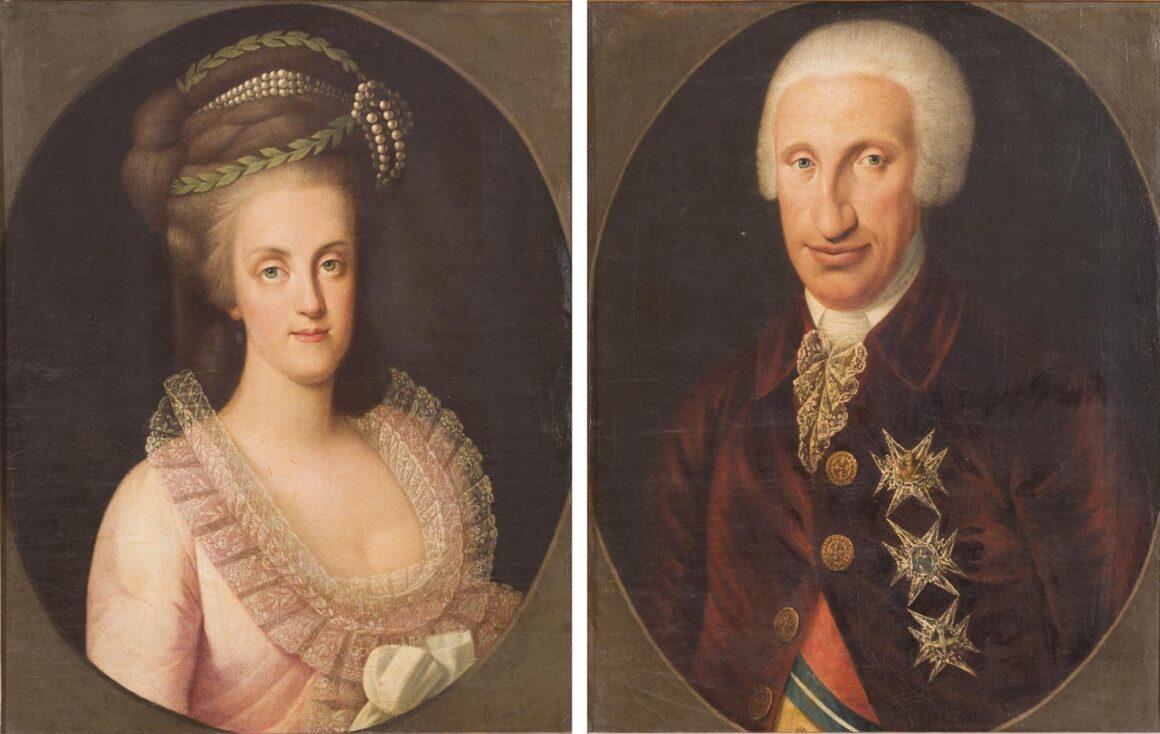 波旁王朝的斐迪南四世和玛丽亚卡罗莱纳