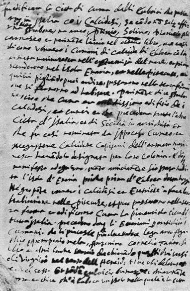 pagina di appunti manoscritto Iasolino