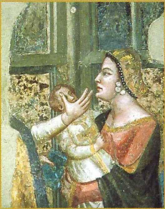 Giovanna I d'Angiò con Carlo Martello