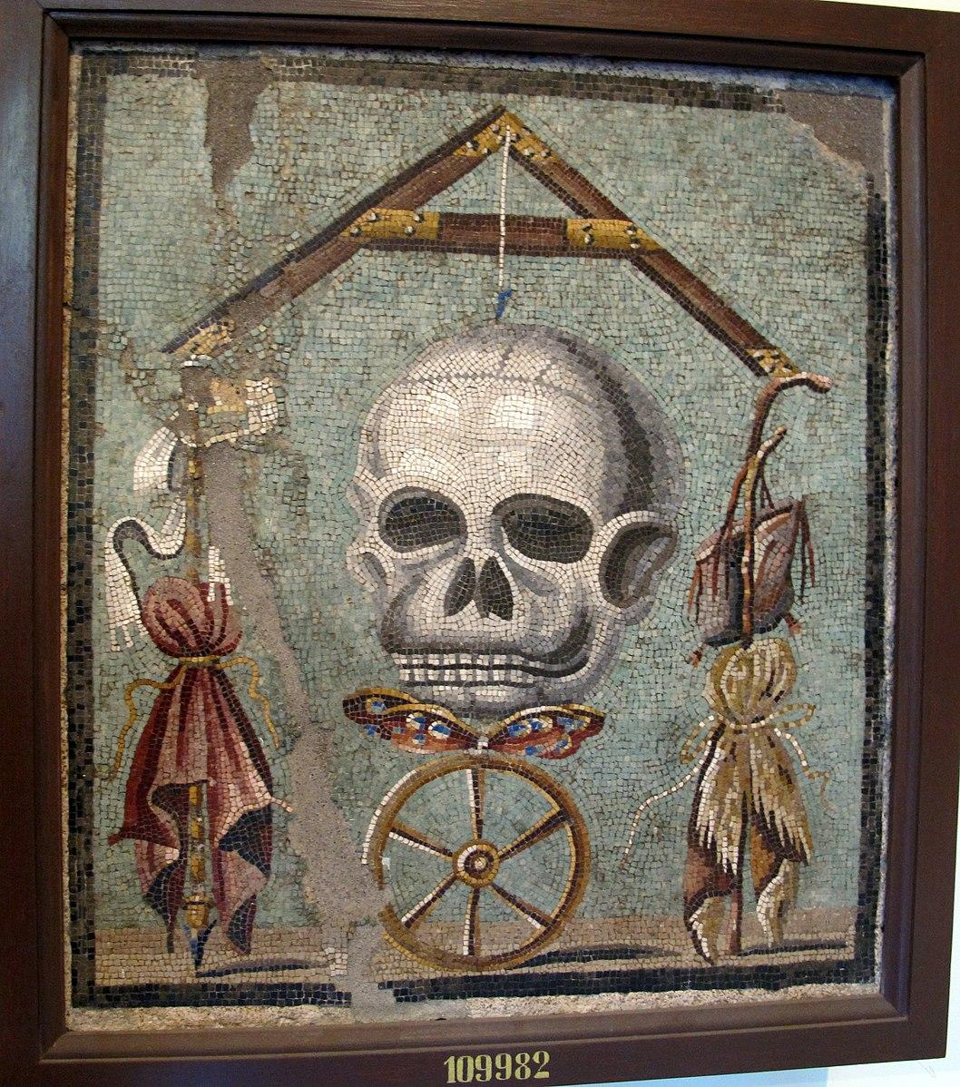 teschio di pompei - il mosaico
